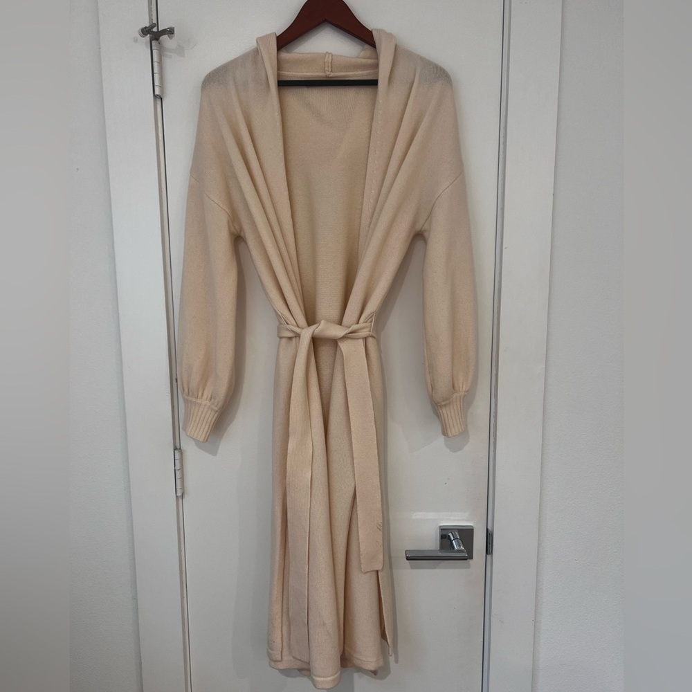 One Grey Day Cashmere Duster Cardigan Cream
